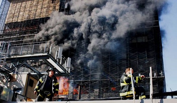 Picture of Construction Site on Fire