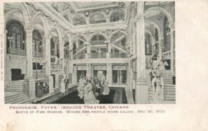 A postcard of the Iroquois Theater.