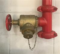 A fire sprinkler hose connection.